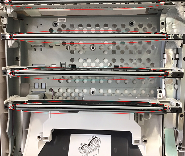 LEDヘッド清掃箇所